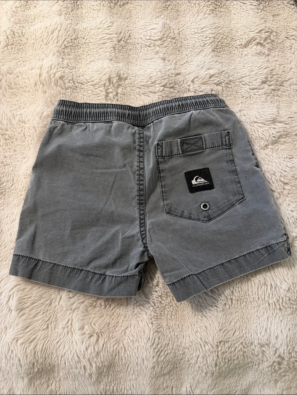 Quiksilver Youth Washed Gray Drawstring Shorts